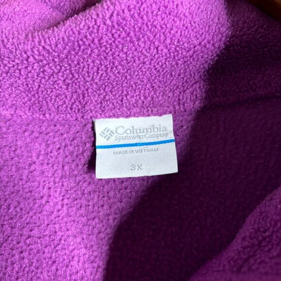 Columbia Benton Springs Fleece Jacket Magenta Size 3X - Picture 9 of 9